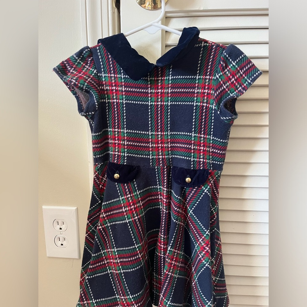 Janie and Jack Girls Tartan Holiday Dress Size 4